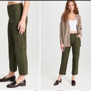JENNI KAYNE Ranger Trouser Cotton Utility Cargo Pants In Army Size 6